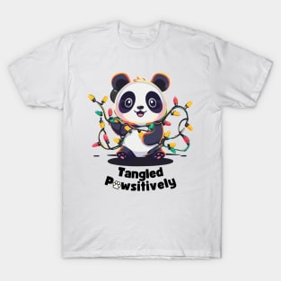 TANGLED PAWSITIVELY christmas panda T-Shirt